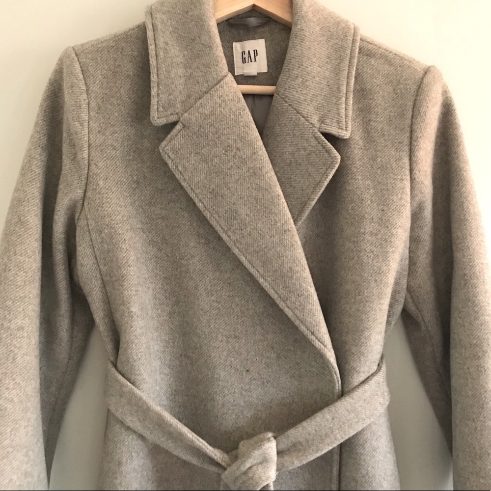 GAP Wool Blend Maternity Wrap Coat